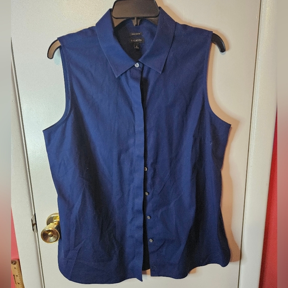 Talbots Tops - Talbots navy blue collared top